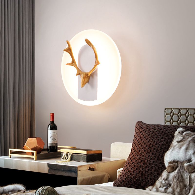 Antlers in alluminio Light Minimalismo Minimalismo a 1 luce Sconce per soggiorno