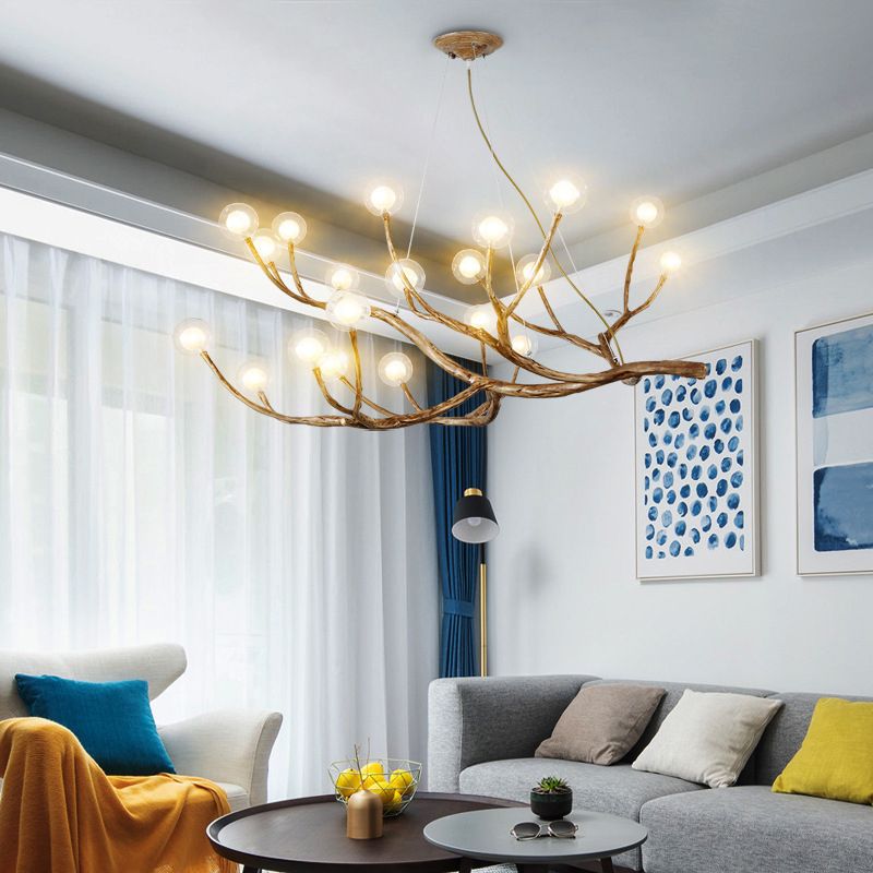 Branch Chandelier Light Fixture Modern Designer Glass Pendant Lighting for Restaurant