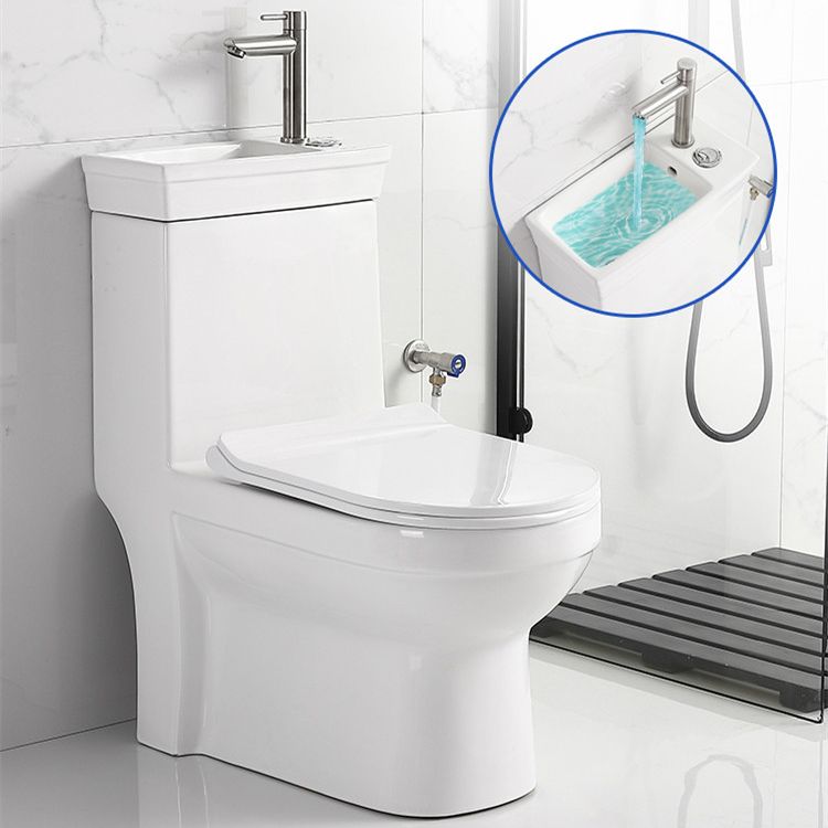 Contemporary Siphon Jet Flush Toilet Floor Mount One-Piece Toilet Urine Toilet