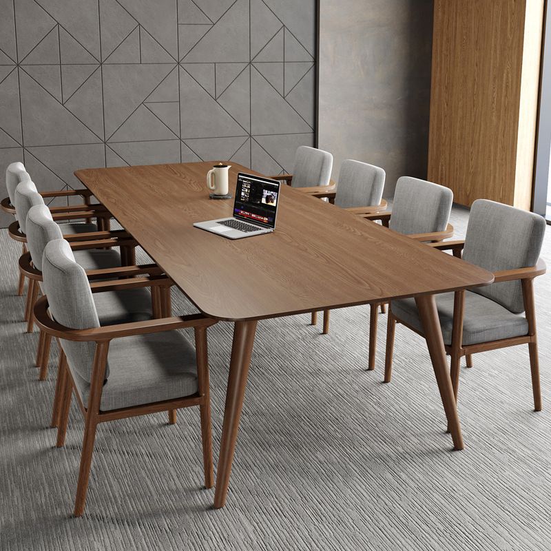 Pine Wood Top Dining Table Contemporary Dining Table with 4 Legs