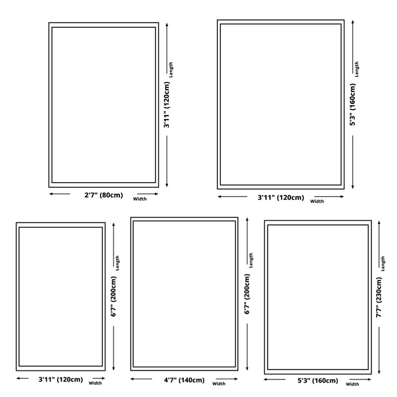 Modern Grey Area Rug Color Block Polyester Area Carpet Anti-Slip Backing Rug for Home Decor