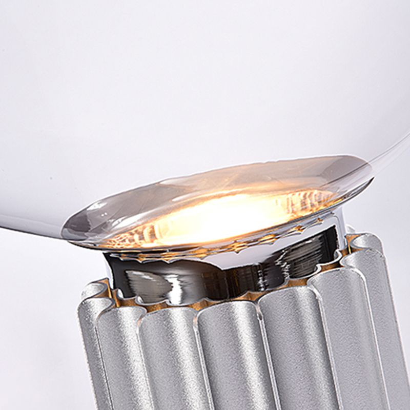 Contemporary Simple Nightstand Lamps Glass Shade Table Lamp for Bedroom Living Room