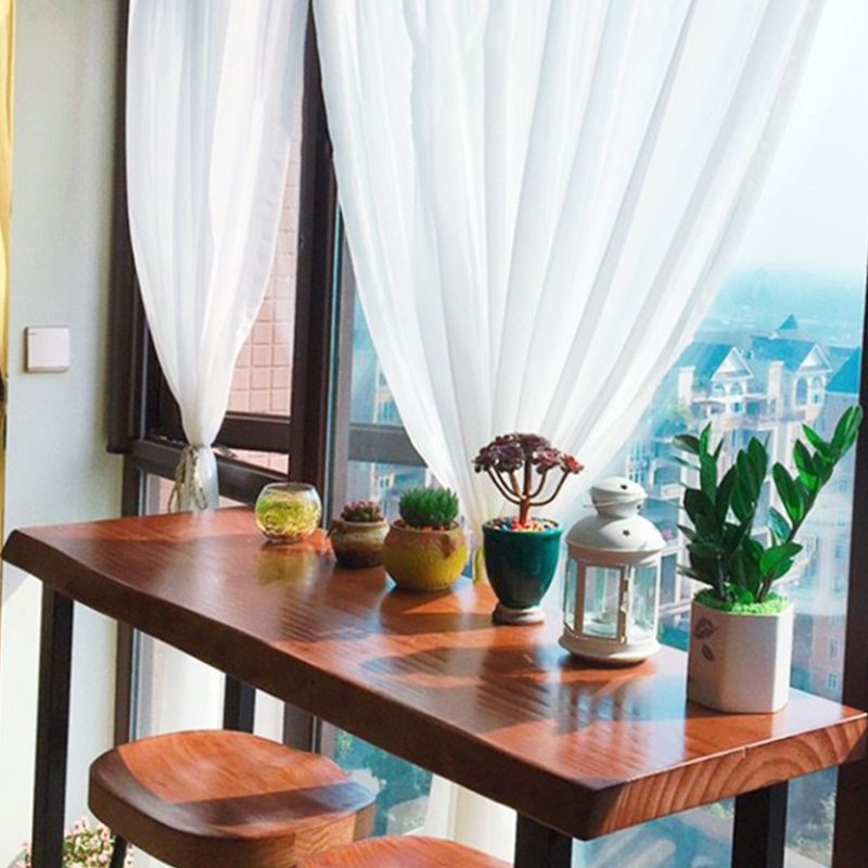 Metal Wood Rectangular Table Modern Minimalist Home Living Room Bar Table