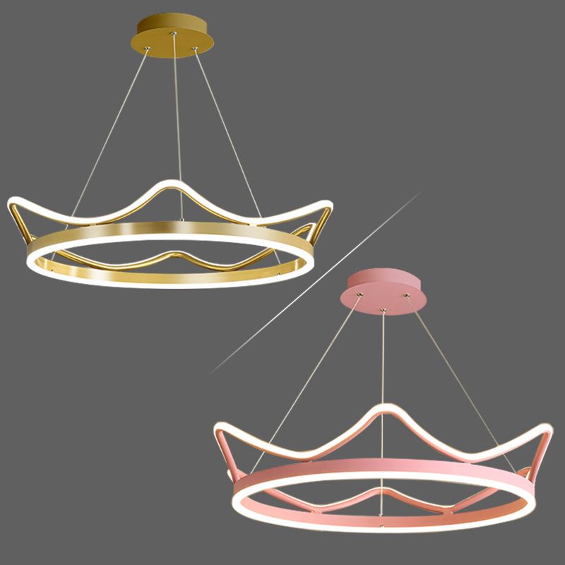 1 Light Crown Suspension Pendant Light