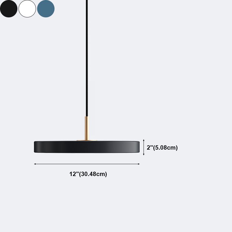 Forme circulaire de style moderne Hanging Light Metal 1 Light Hanging Lamping for Restaurant