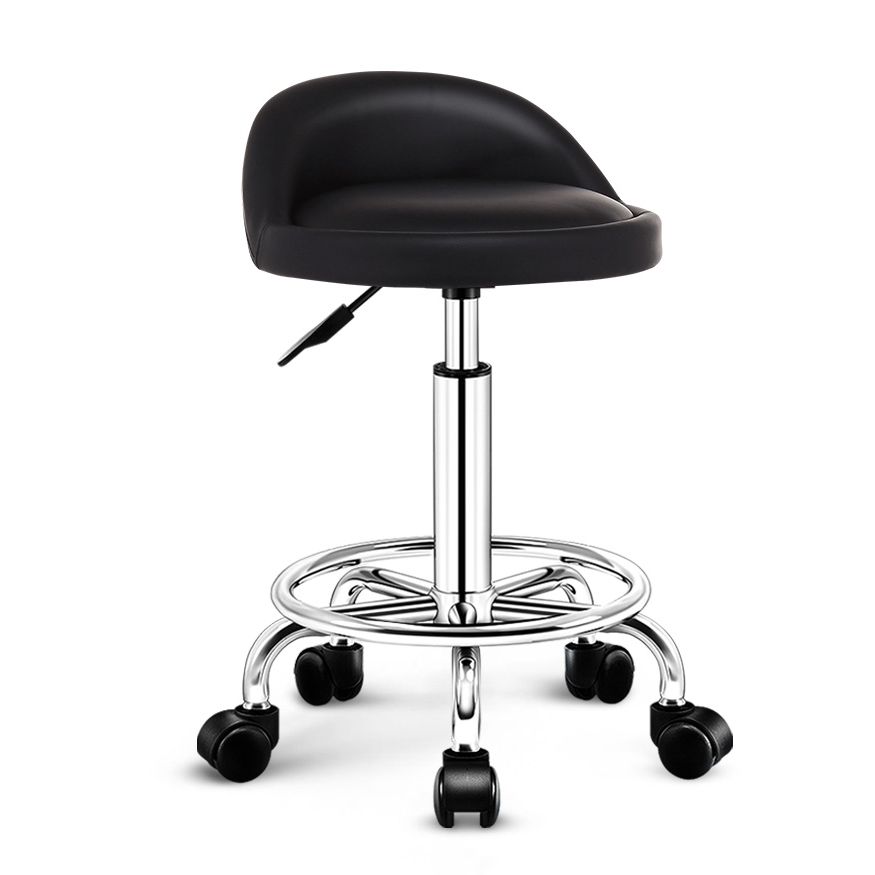 Modern Armless Backrest Counter Stool Steel Bedroom Bar Stool with Cushion