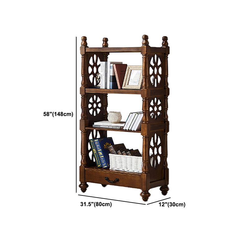 Scandinavian Study Room Bookshelf Solid Wood Etagere Bookcase
