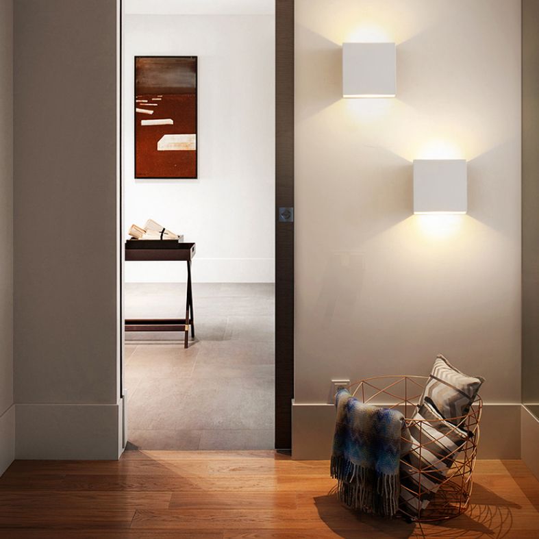 Metall quadratische Leuchten Leuchte zeitgenössische LED -Wandmontage -Leuchte Leuchte