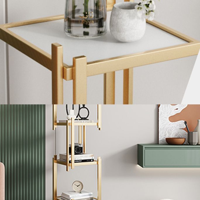 Glam Style Open Bookshelf Vertical Shelf Bookcase for Home Office
