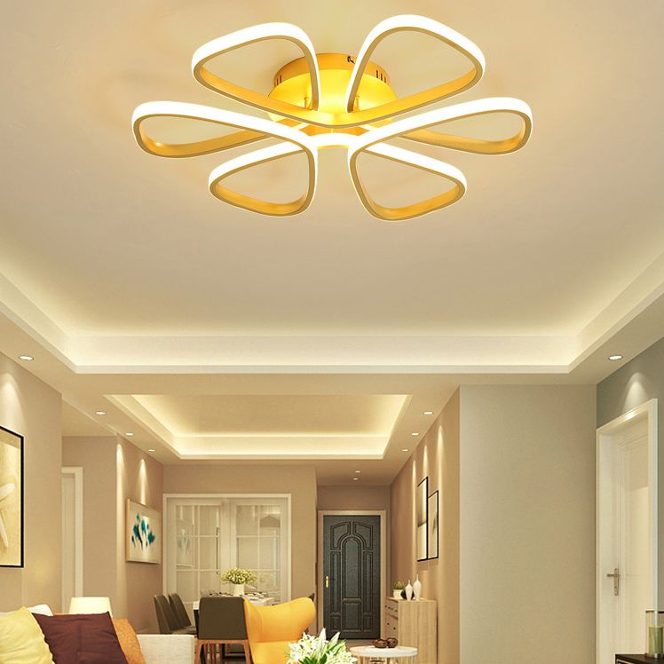 Petal Living Room Ceiling Flush Mount Light Metal LED Simple Ceiling Mounted Light