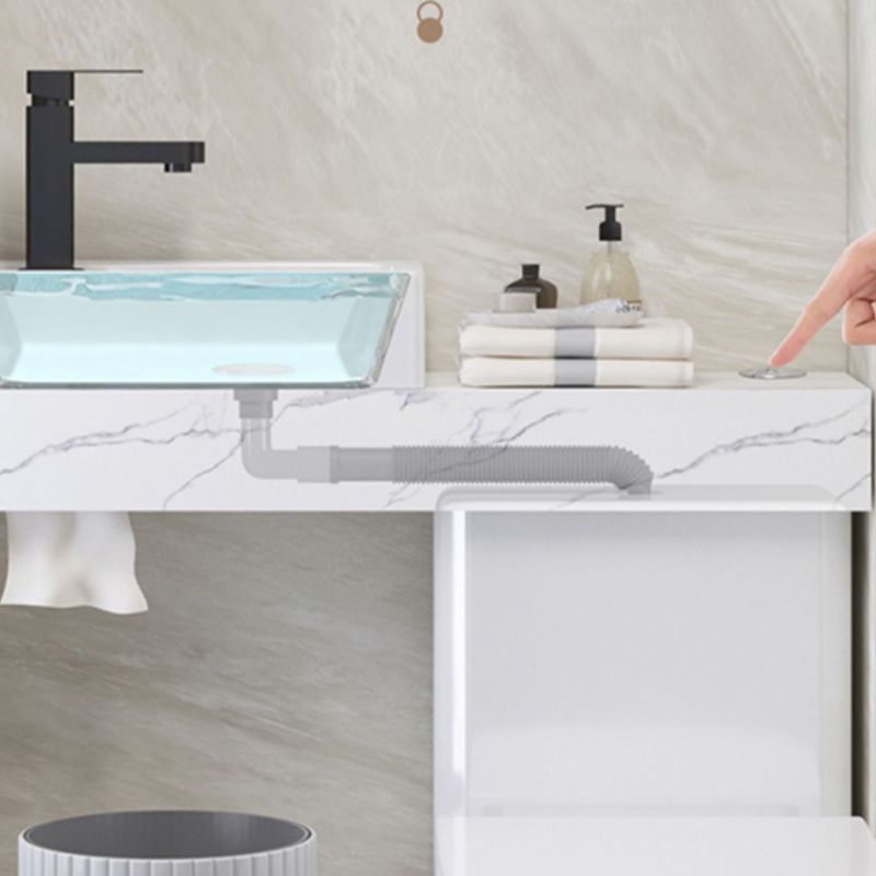 Contemporary Ceramic Flush Toilet Floor Mounted Urine Toilet with Seat for Washroom