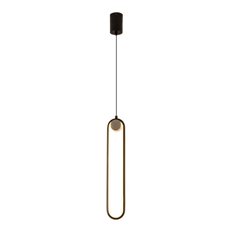 Luces colgantes minimalistas de metal Estilo moderno Lámpara colgante lineal de 1 luce para dormitorio