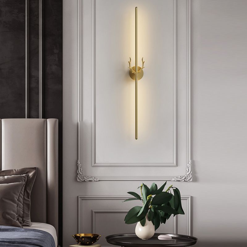 Lineare Wandlampe Aluminium Einfacher Stil LED LED LIGHT WALL SCHLAFT für Wohnzimmer