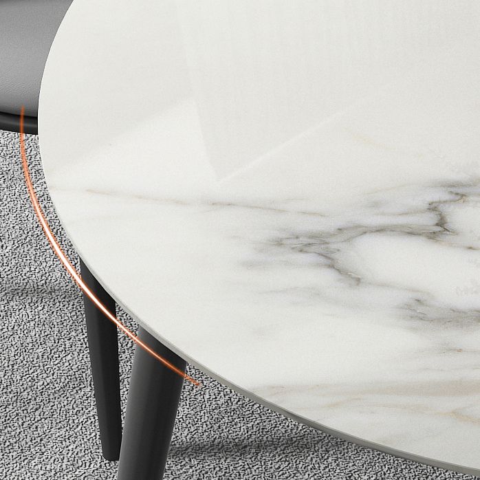 Modern Stone Round Dining Table Set 1/2/4 Pieces Dinette Set