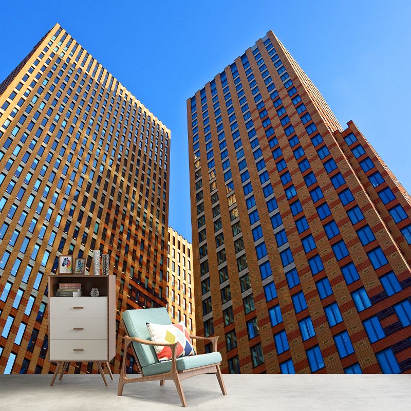 Modern Style City Building View Mural Wallpaper Meeting Room Living Room Home Decor