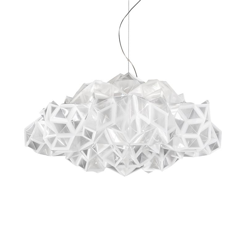 Gold/Clear Geometric Chandelier Light Fixture Modernism Acrylic 4 Lights Pendant Light Fixture