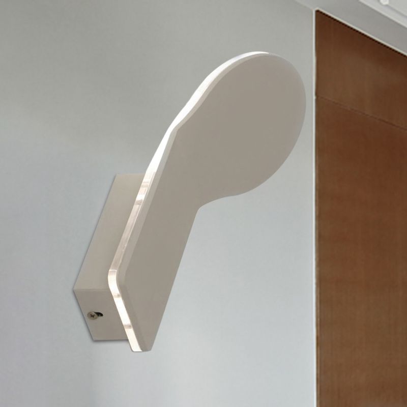 Luz de pared de curvas apliques de estilo moderno lámpara de pared de acabado blanco de aluminio en blanco/natural/cálida iluminación