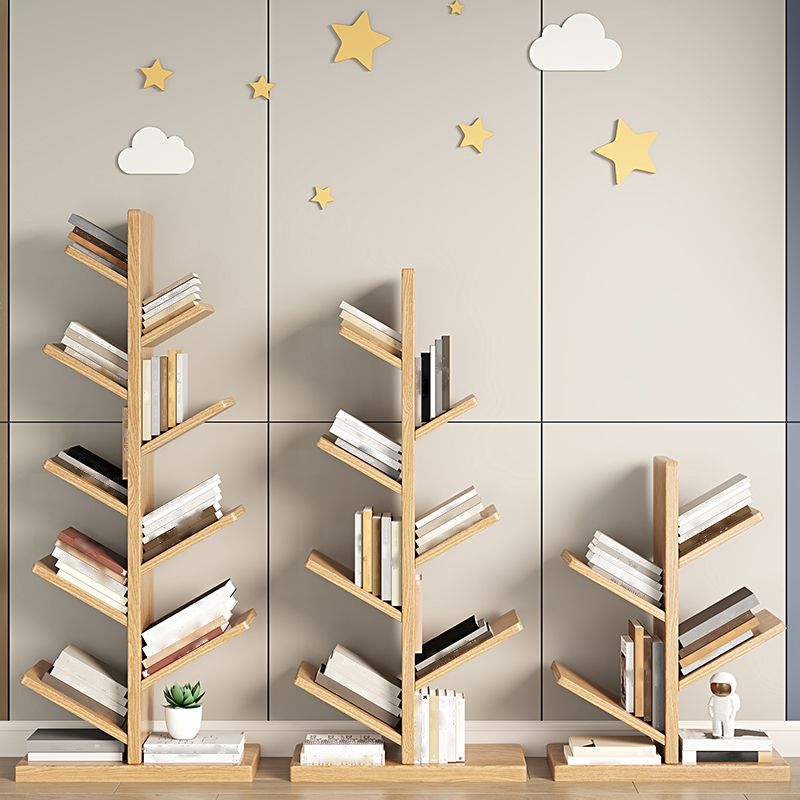 Geometry Rubberwood Bookshelf Modern Bedroom Bookcase with Shelf 22" W X 12" D