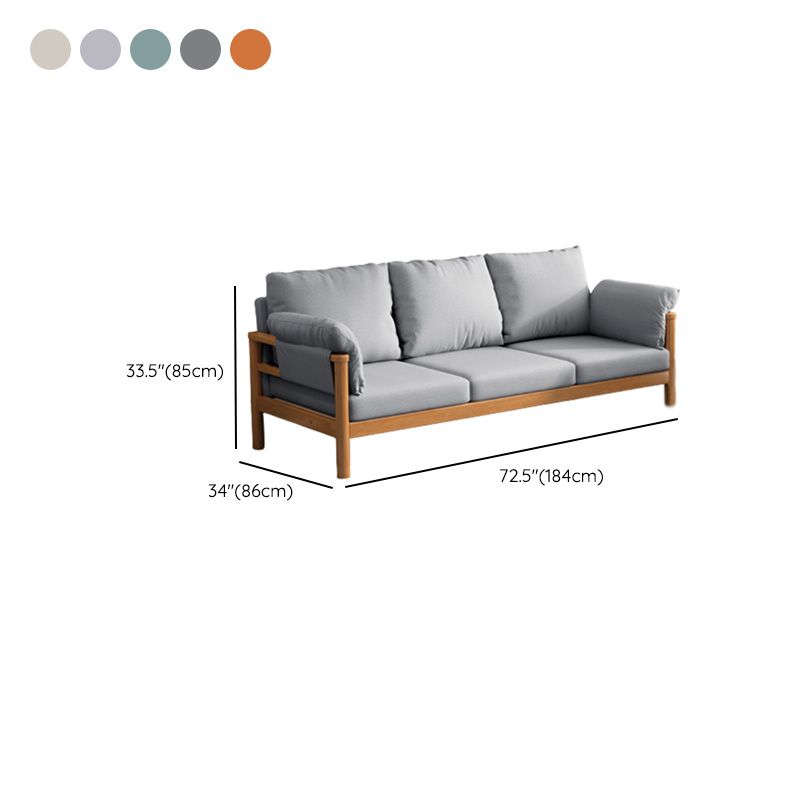 Scandinavian Pillow Top Arm Sofa Loose Back Living Room Settee