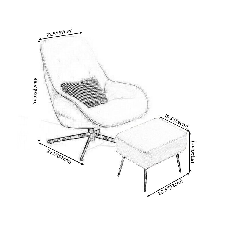 22.44"Wide x 22.44"Deep Bonded Leather Armless Chair with Spider Base