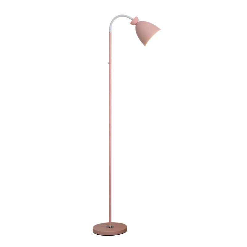 Macaron Bell Leesvloer Lamp metaal 1 kop Bed Bevloer Licht met flexibele arm