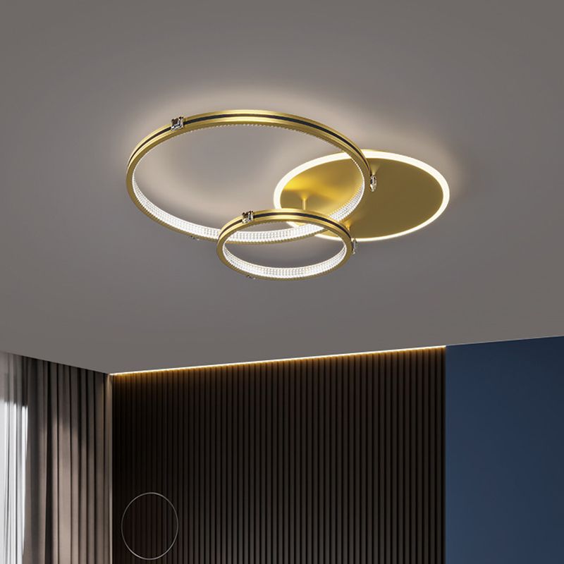 Modern minimalisme metalen semi-inbouwlamp multi-ring LED semi-inbouw voor woonkamer