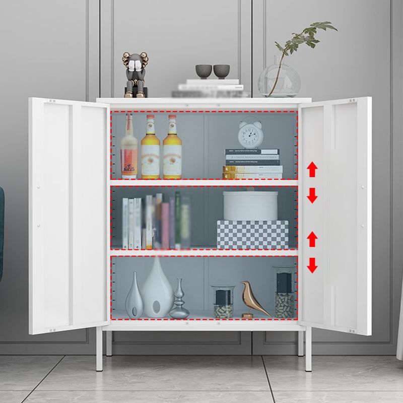 40"H Modern Style Buffet Server Metal Frame 2 Doors Dining Server for Kitchen