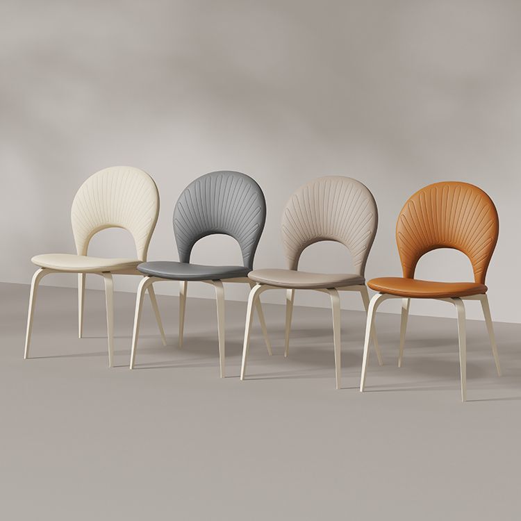 White Legs Contemporary Upholstered Dining Room Chair for Home
