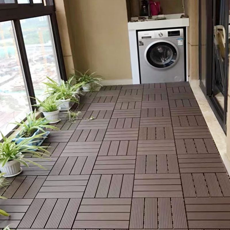 Water-resistant Deck Plank Stripe Composite Square Outdoor Floor Board Patio