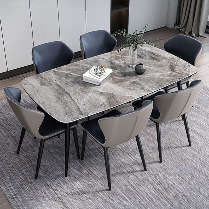 Rectangle Kitchen Table Industrial Dining Room Desk with 4 Legs