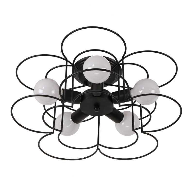 5 Blub Plafonnier Style Macron Cadre En Métal Semi Encastré Pour Chambre Fille Garçon