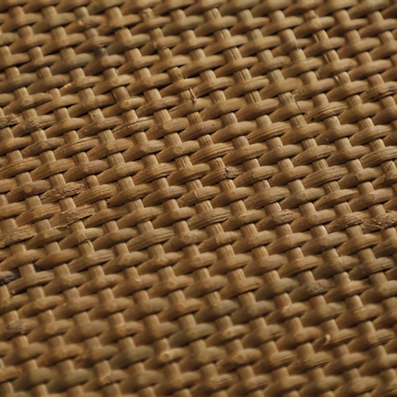 Modern Round Side Table 3 Legs End Table with Rattan Accents