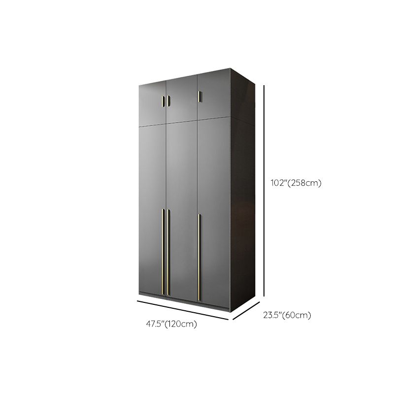 Black Colour Wooden Wardrobe Soft Close Drawer Wardrobe Closet for Home
