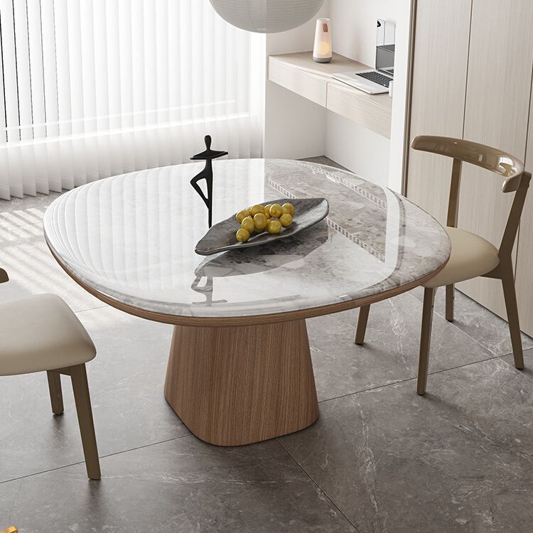 Solid Wood Base Table Square Dining Table for Kitchen Dining Room