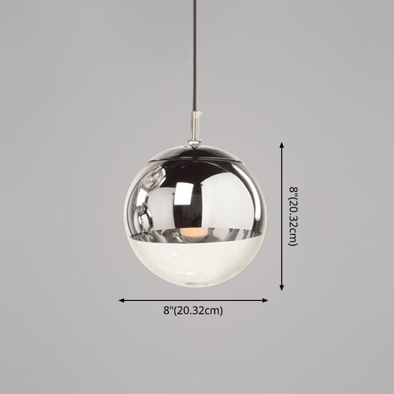 Globe Hanging Pendant Light Modern Simple Glass Pendant Light Fixtures for Restaurant