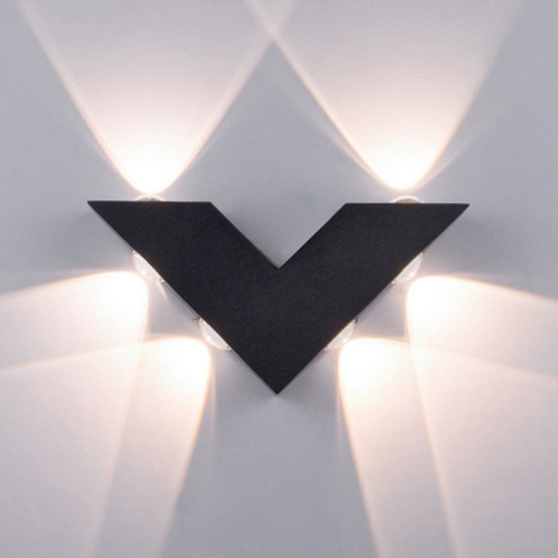 Modern Wall Sconce Waterproof Outdoor Sconce Light Fixture in Black