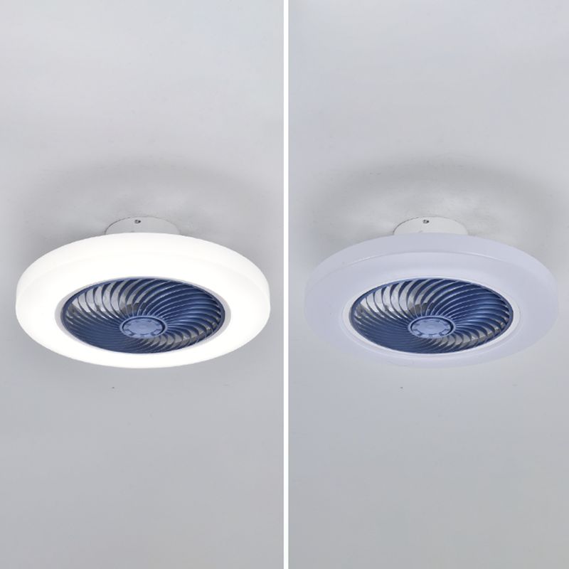 Gerade geschnittene runde Lüfterlampe Einfachheit Acryl-Esszimmer LED Semi Flush Light