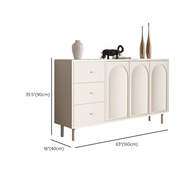 Modern Dining Server Engineered Wood Buffet Server with Doors for Living Room