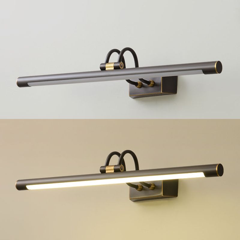 Messing Straight Mirror Light Modern Style Single Light Wall Lampe für Schlafzimmer