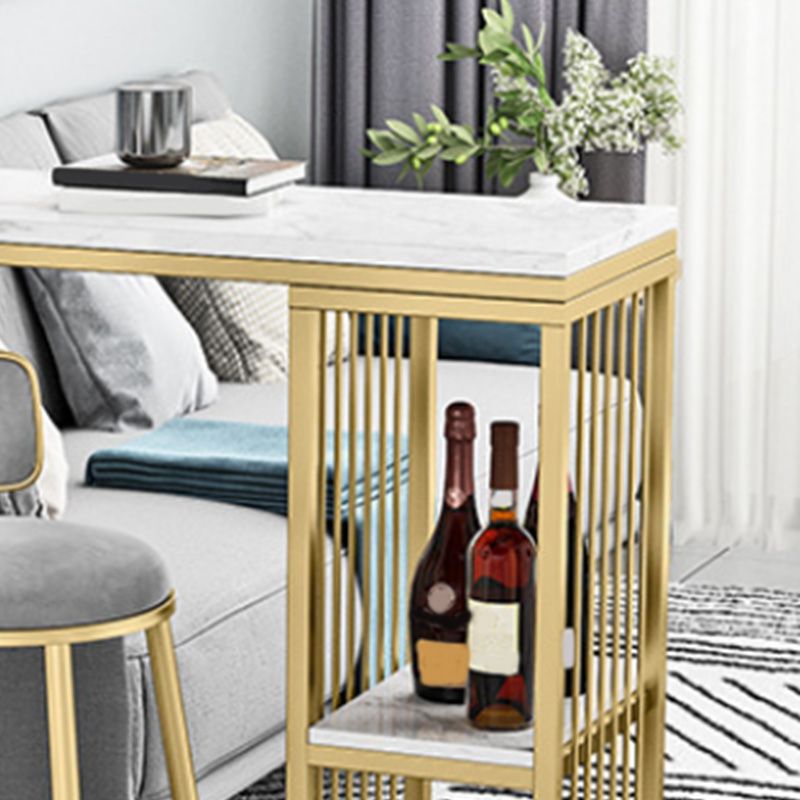 Glam Stone Bar Counter Table Rectangle Bar Counter Table for Home