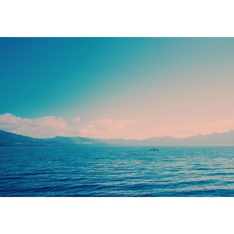 Oversized Sea Mural Wallpaper Photography Horizontal Wall Decor for Home