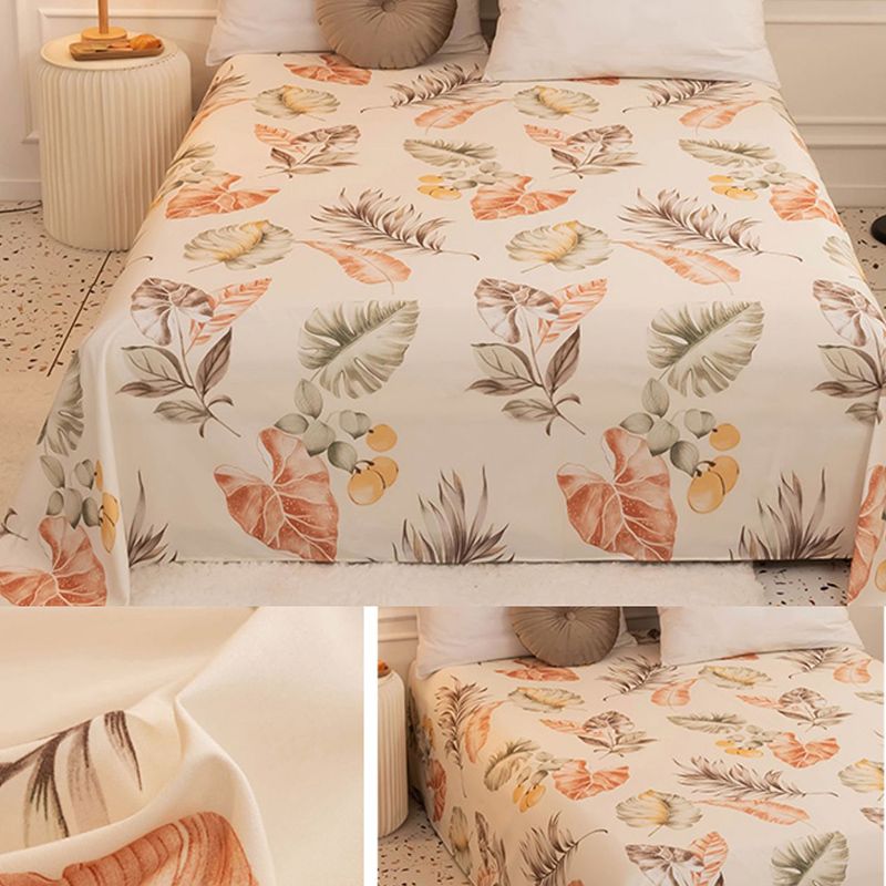 Floral Pattern Bed Sheet Breathable Skin-friendly Bed Sheet Set