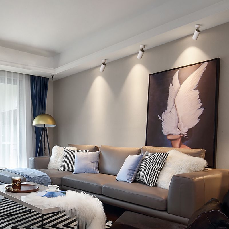 Cylinder Ceiling Light Fixture Contemporary LED Flush Mount for Living Room