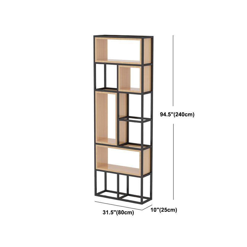 Geometric Shelf Bookcase Contemporary Metal Bookcase for Office