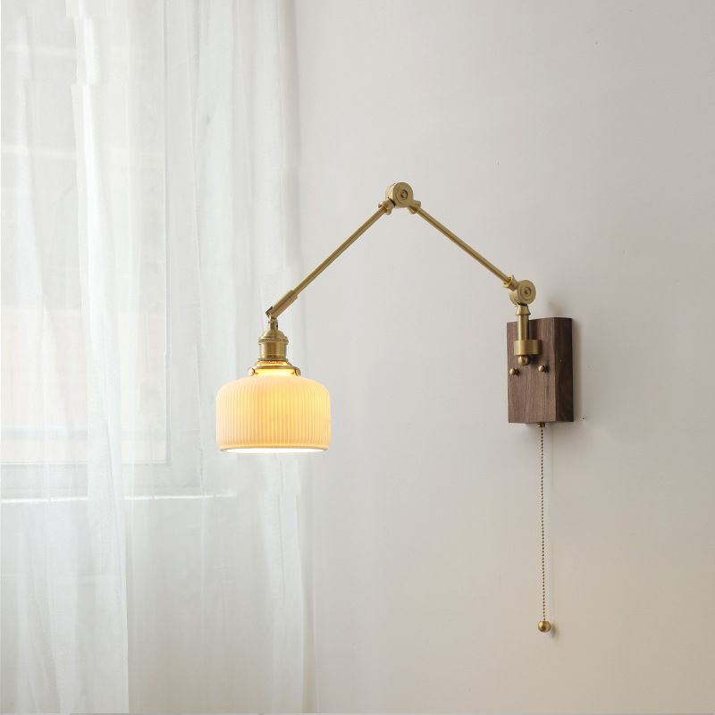 Sitting Room One Head Wall Sconce Contemporary Ceramic Wall Mounted Light Fixture