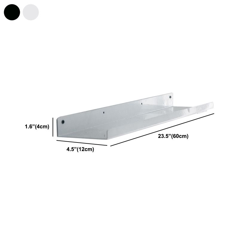 Contemporary Floating Bookshelf Iron 4.7" W Living Room Book Shelf