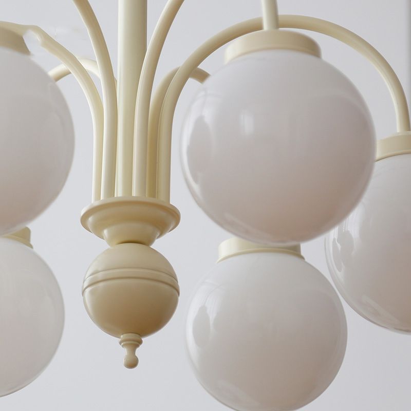 Modern Metal Chandelier Light Fixtures Globe Multi-Head Suspension Lamps for Living Room