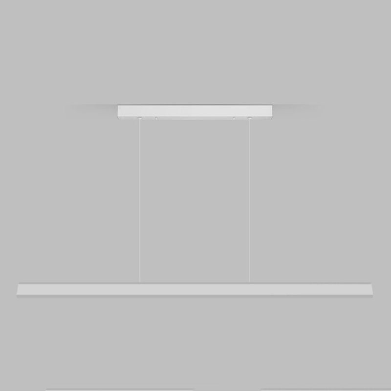 LED Modern Metal Pendant Lamp Linear Shape Island Light with Acrylic Shade for Living Room