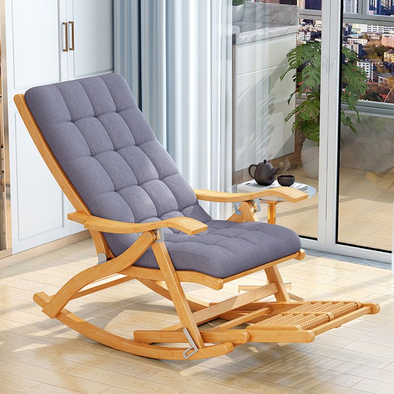 Traditional Recliner Chair Folding Rocker Chair for Living Room