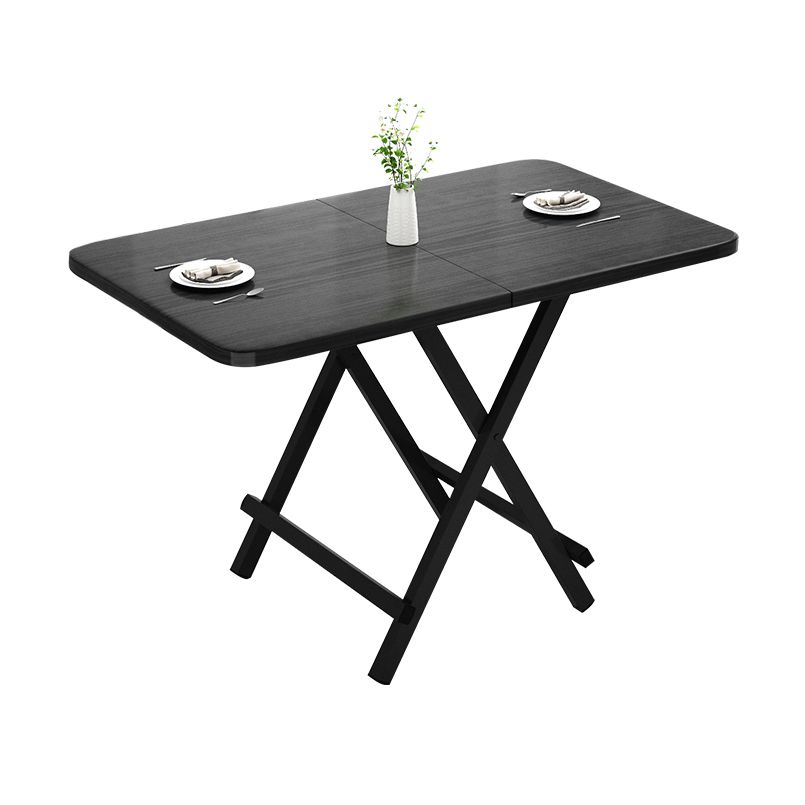 Modern Style Traditional Height Dining Set with Folding Table and Chairs